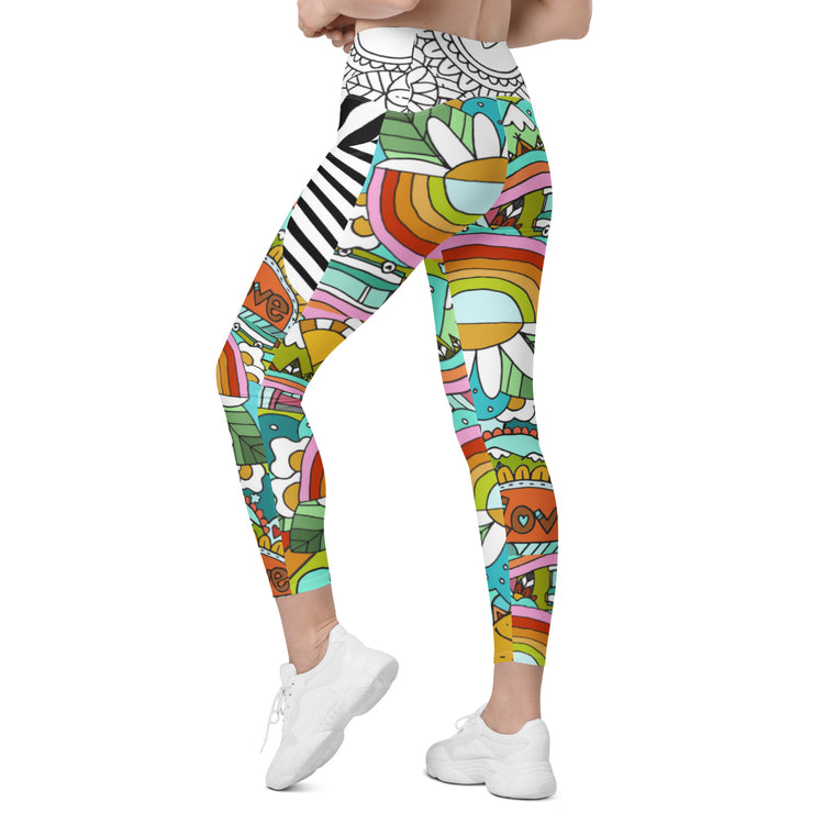 "Love Today" Leggings with pockets