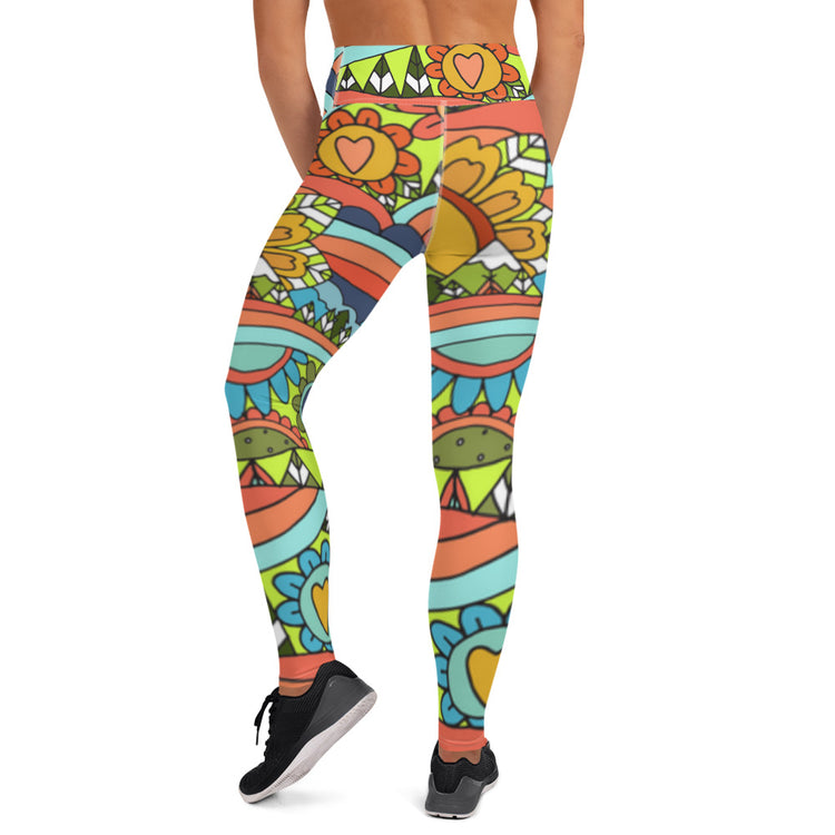 "Hippie Chick" Yoga Leggings