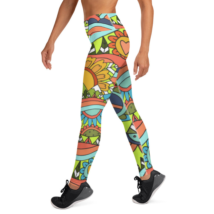 "Hippie Chick" Yoga Leggings