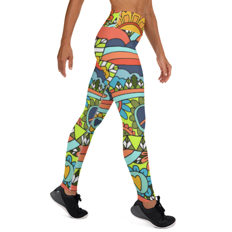 "Hippie Chick" Yoga Leggings
