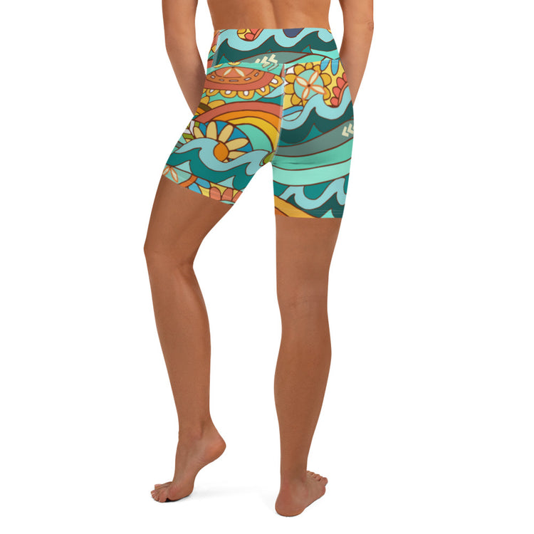 "Island Vibes" Yoga Shorts