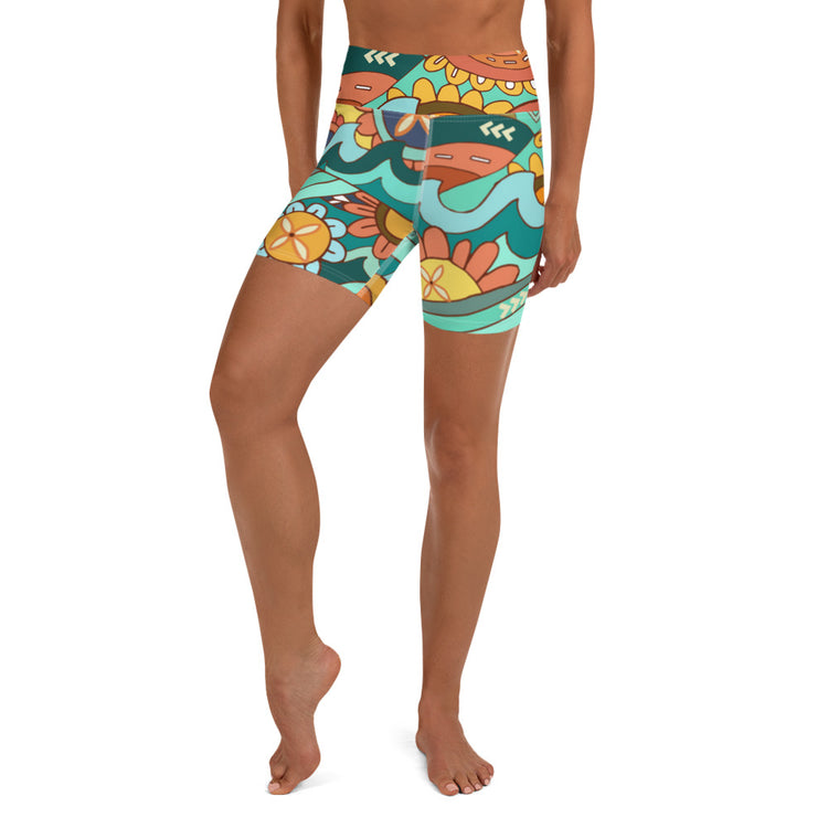 "Island Vibes" Yoga Shorts