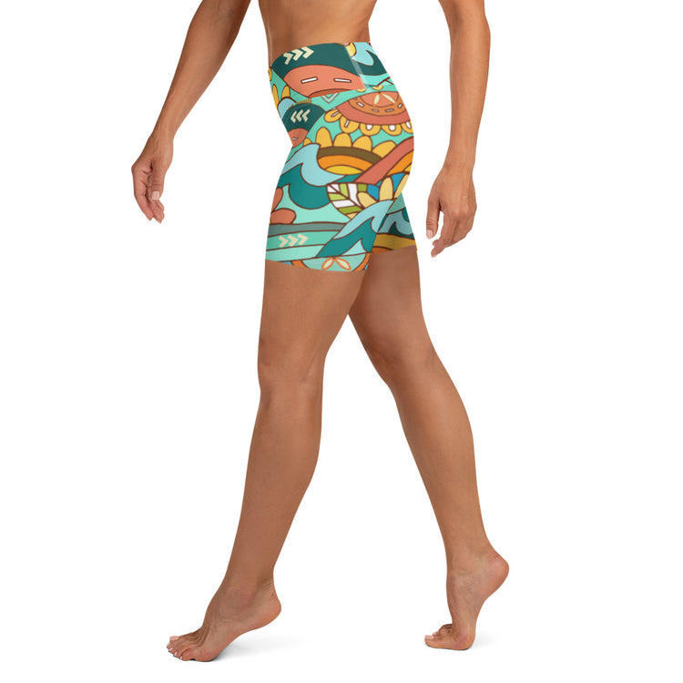 "Island Vibes" Yoga Shorts